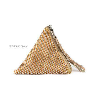 Rhinestone Triangle Wrist Bag