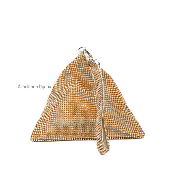 Rhinestone Triangle Wrist Bag