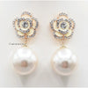 Flower with Pearl Earrings 2363