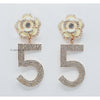 Flower with no.5 Earrings 2366