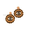 Evil Eye Round Beaded Earrings