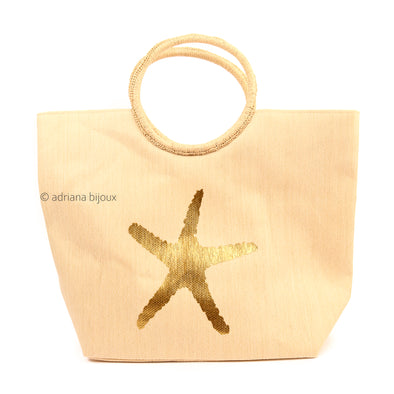 Sea Star Straw Tote Bag