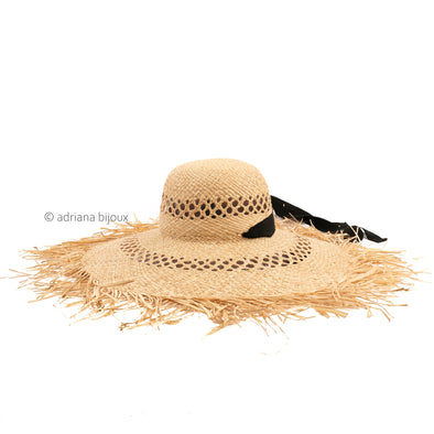 Oversize Boho Fringe Straw Hat