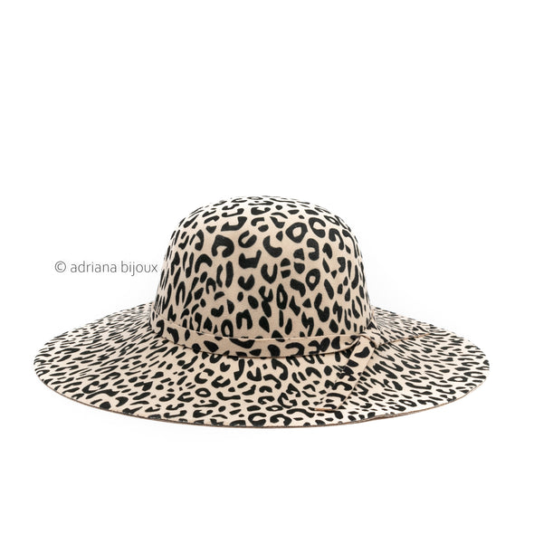 Cheetah Print Suede Sun Hat