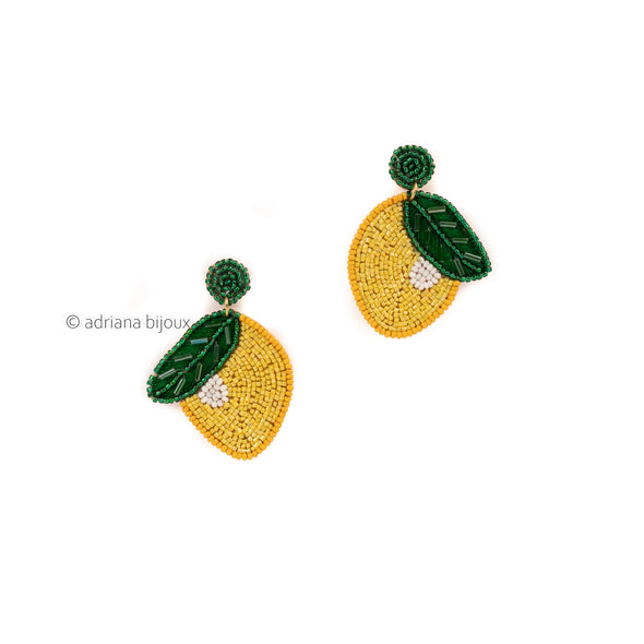 Tropical Fruit Beaded Earrings