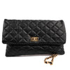 Vegan Leather Quilted Clutch