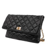 Vegan Leather Quilted Clutch