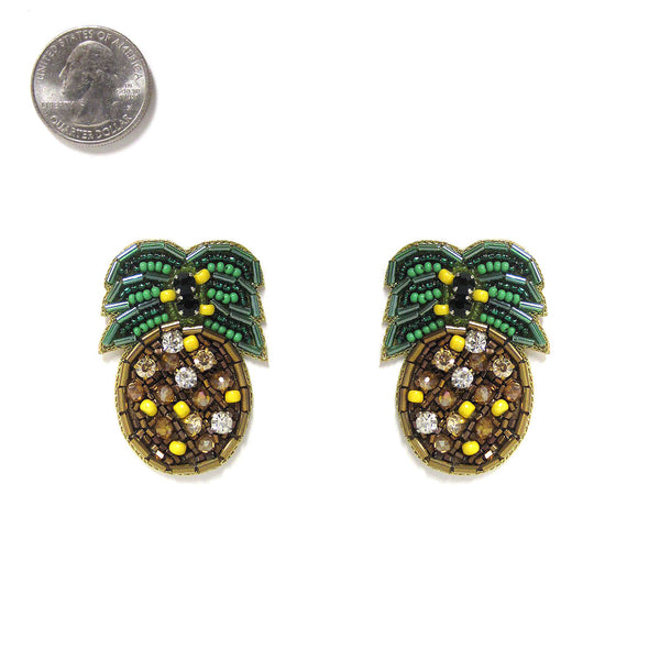 Beaded Pineapple Earrings