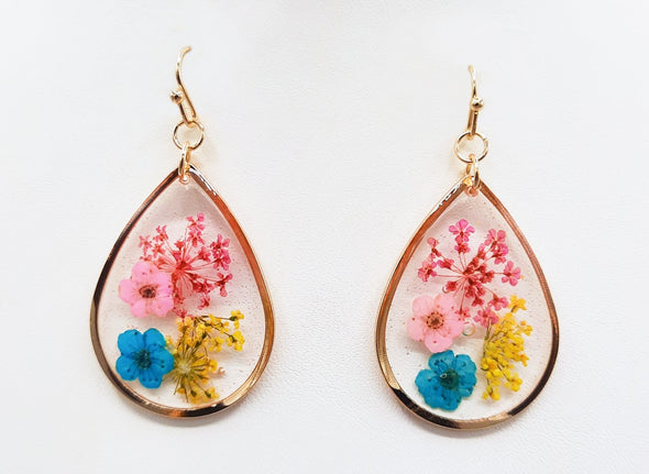 Flower Teardrop Earrings 1249