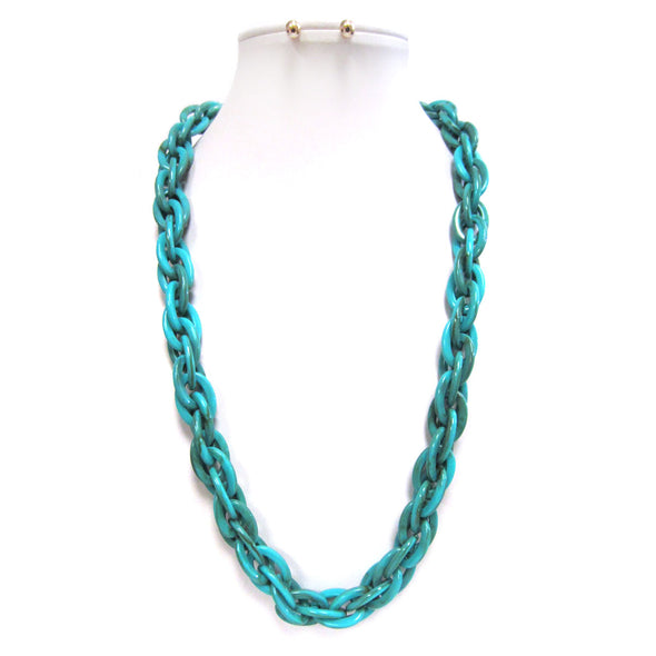 Long Chainlink Necklace Set