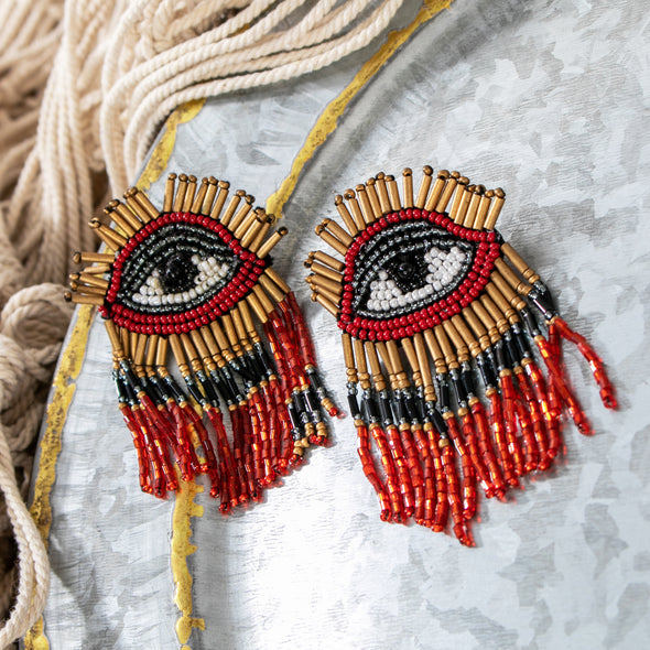 Tasha Eyes Beaded Earrings