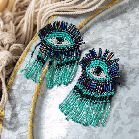 Tasha Eyes Beaded Earrings