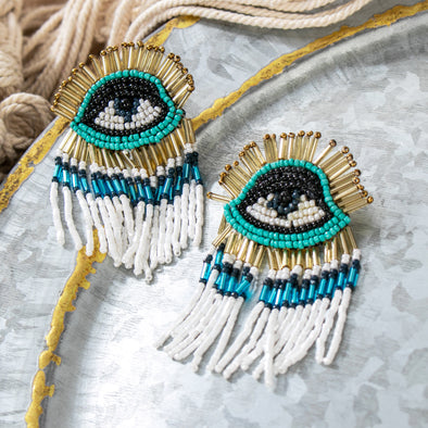 Tasha Eyes Beaded Earrings